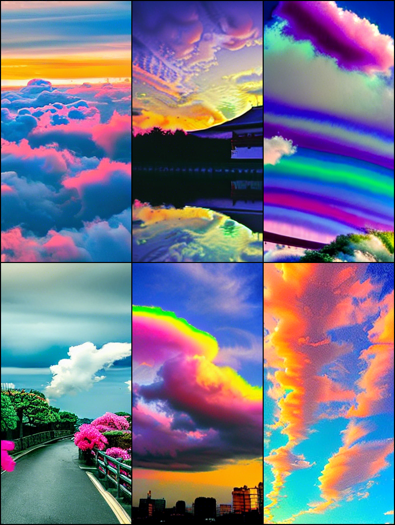 Result images of: Colorful clouds in japan